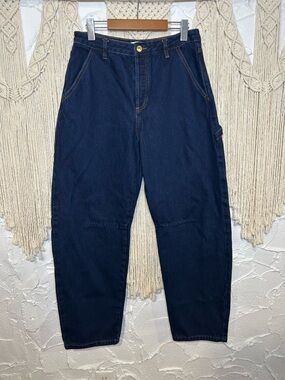 Meshki Utility Barrel Jeans Dark Wash Womens size 10
